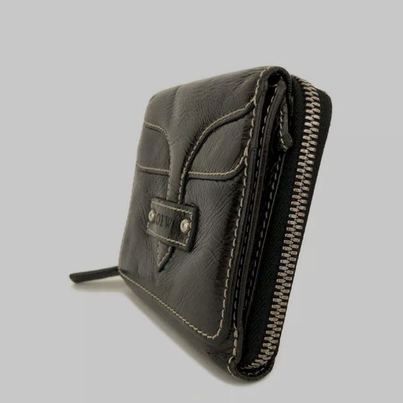 LOEWE Logo Patent Leather Bifold Wallet/7AE0149 - Picture 3 of 8